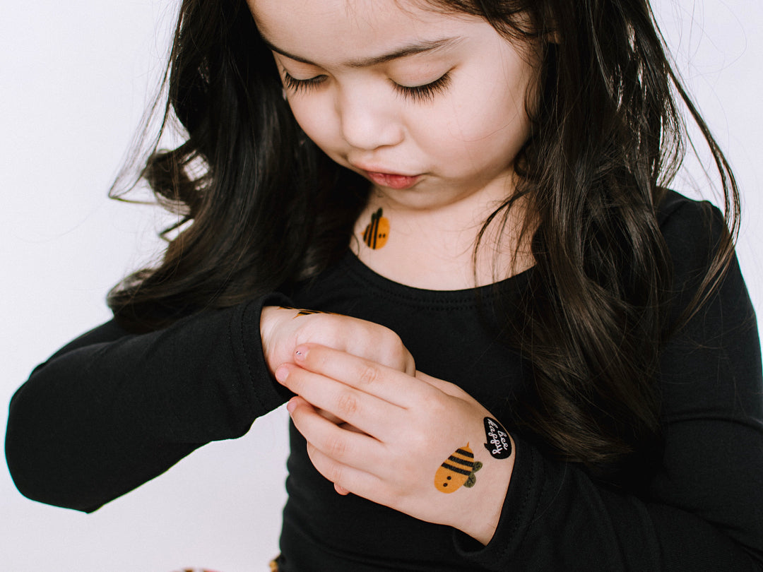 Spelling bee contest: make it a party with kids bee tattoos