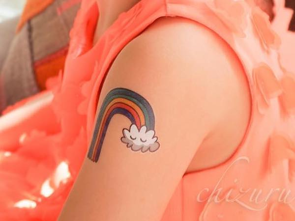 rainbow temporary tattoos