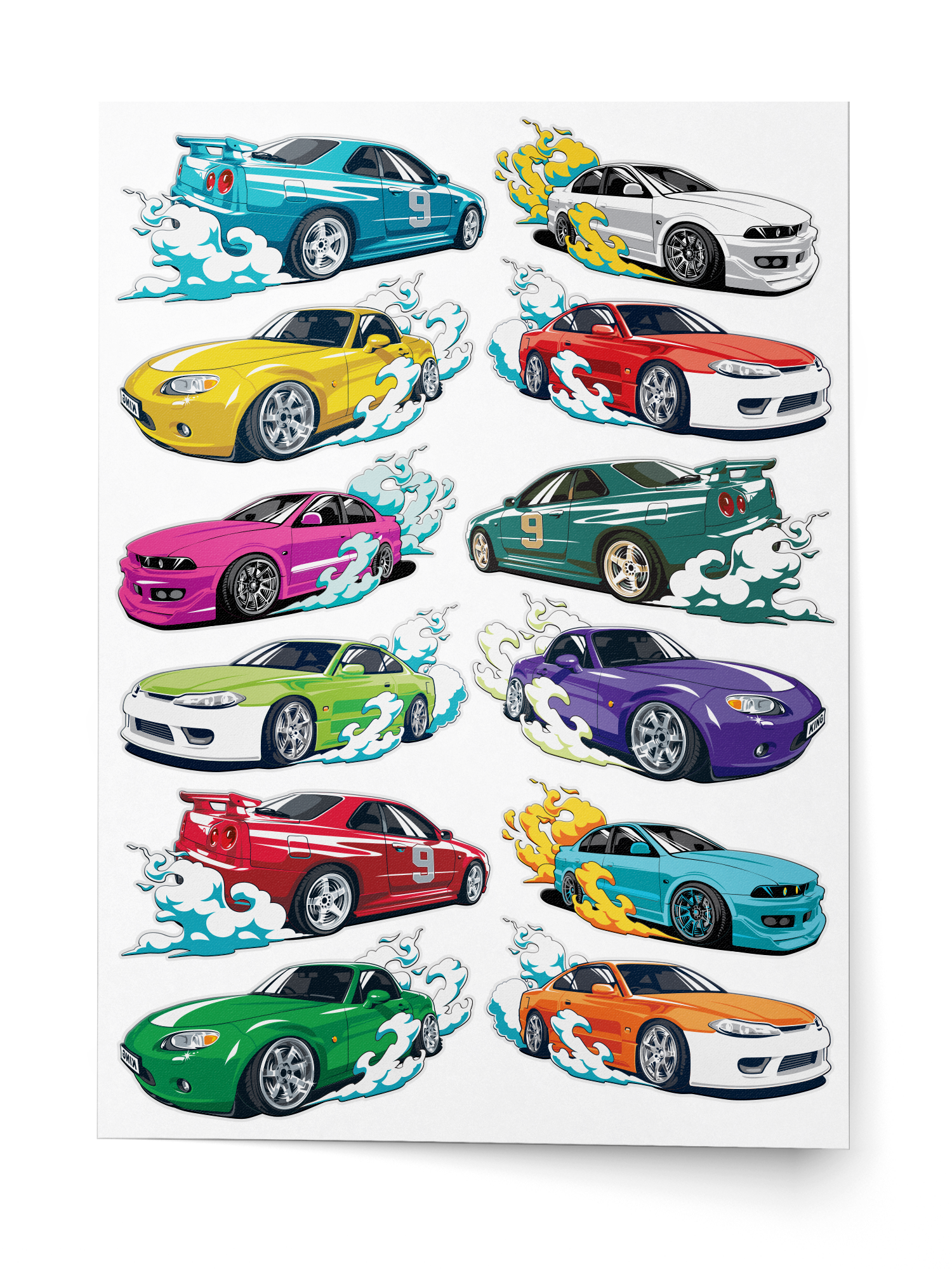 Cars and Vehicles Tattoo Bundle