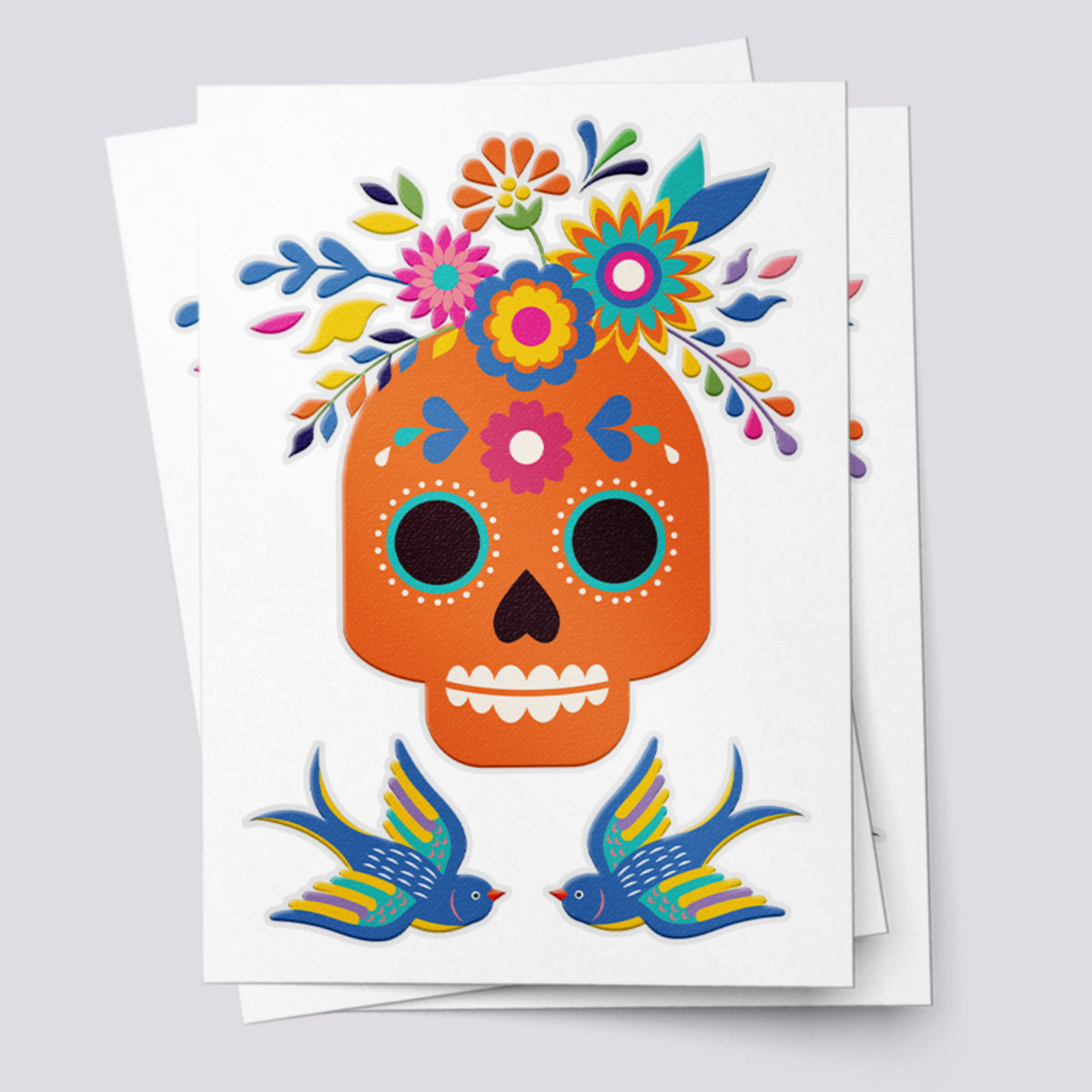 Sugar Skull Temporary Tattoo - Celebrate with Style