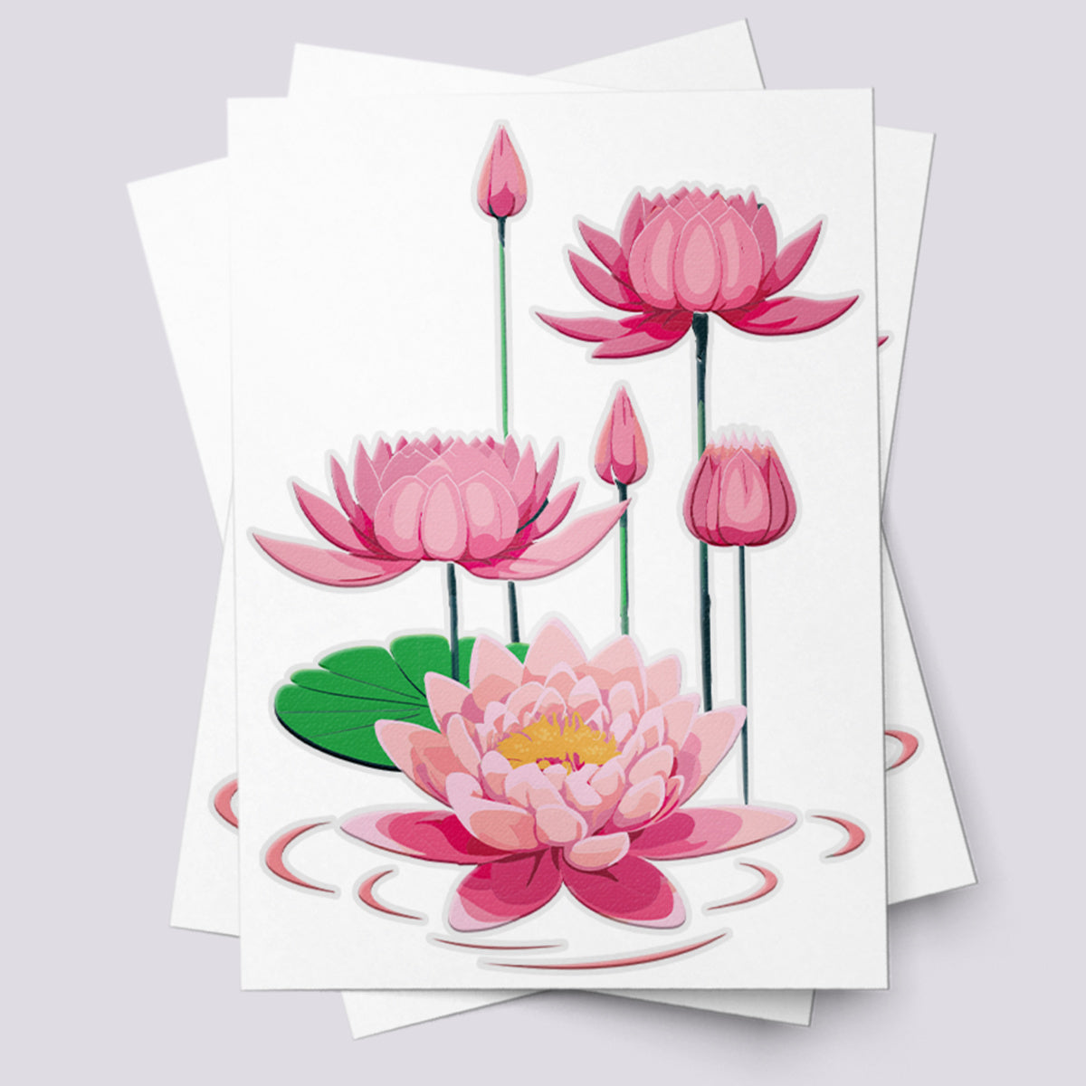 Pink Lotus Temporary Tattoos for Kids' Party Fun