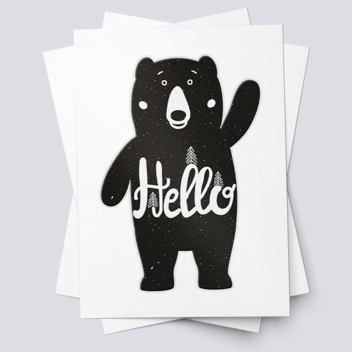 Hello Bear Temporary Tattoos - Fun Forest Animal Designs for Kids