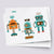 Hipster Robots Temporary Tattoos - Party Fun for Kids