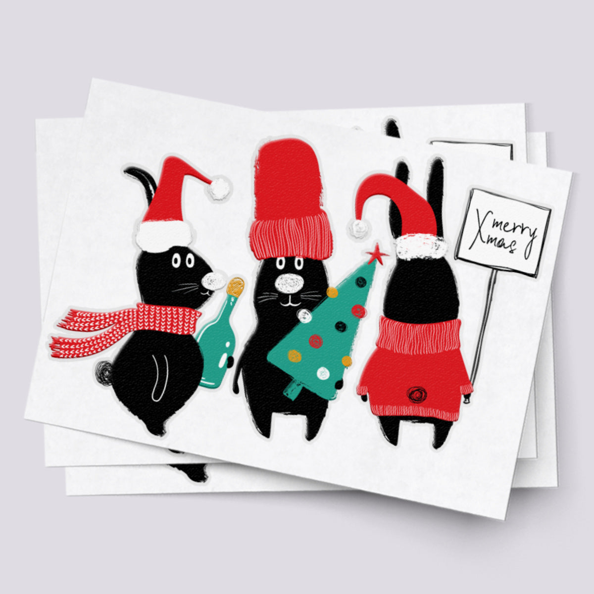 Christmas rabbits
