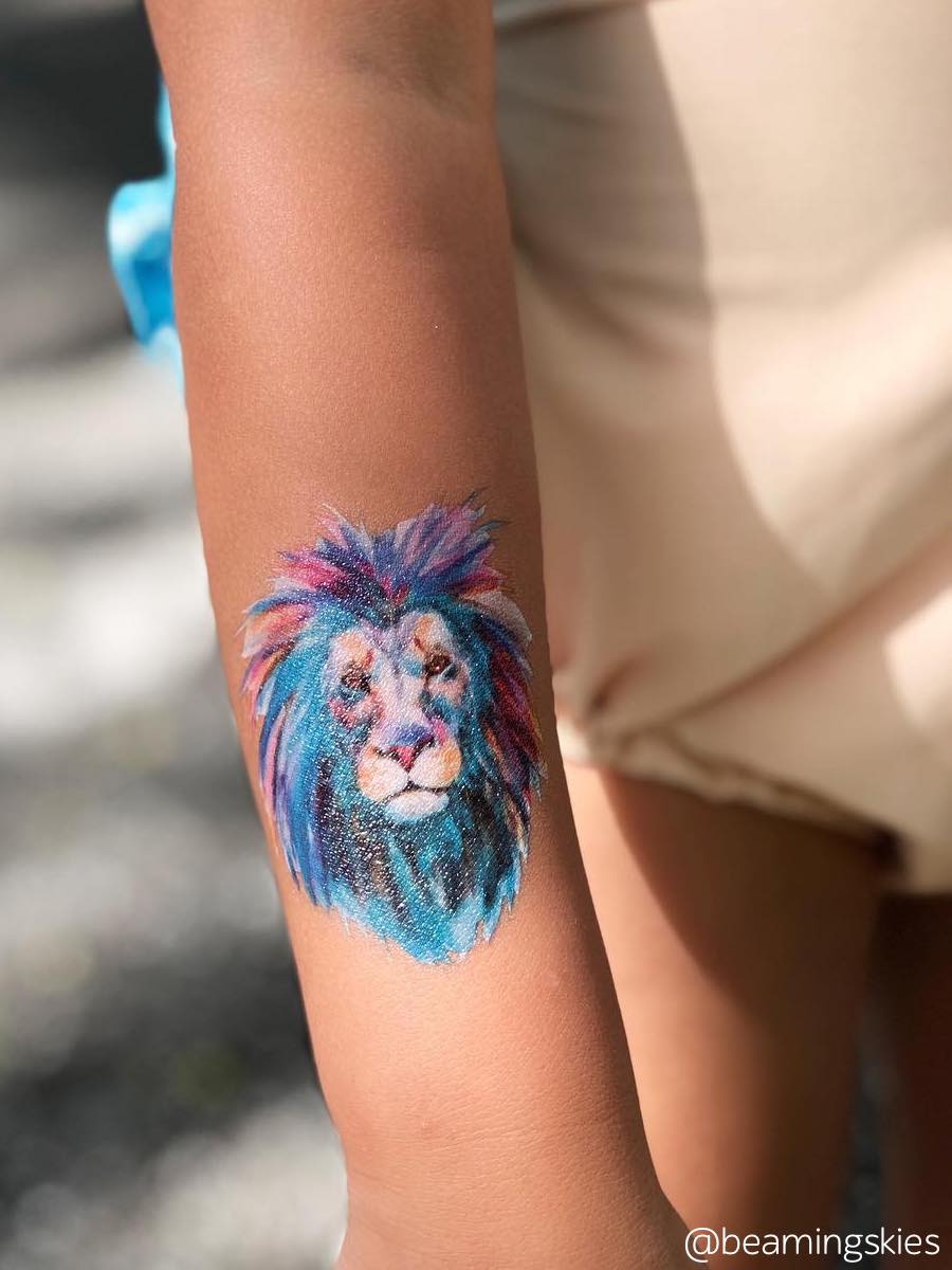 Majestic Lion Temporary Tattoos for Kids - Wild Party Fun
