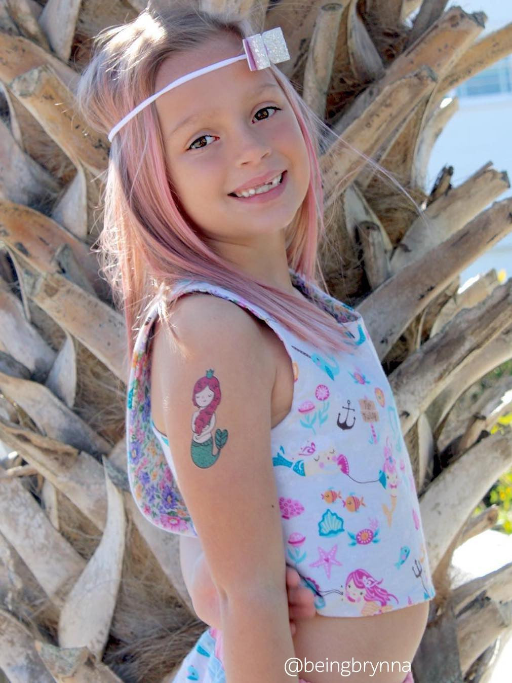 DUCKY STREET Kids Temporary Tattoo Little Mermaid