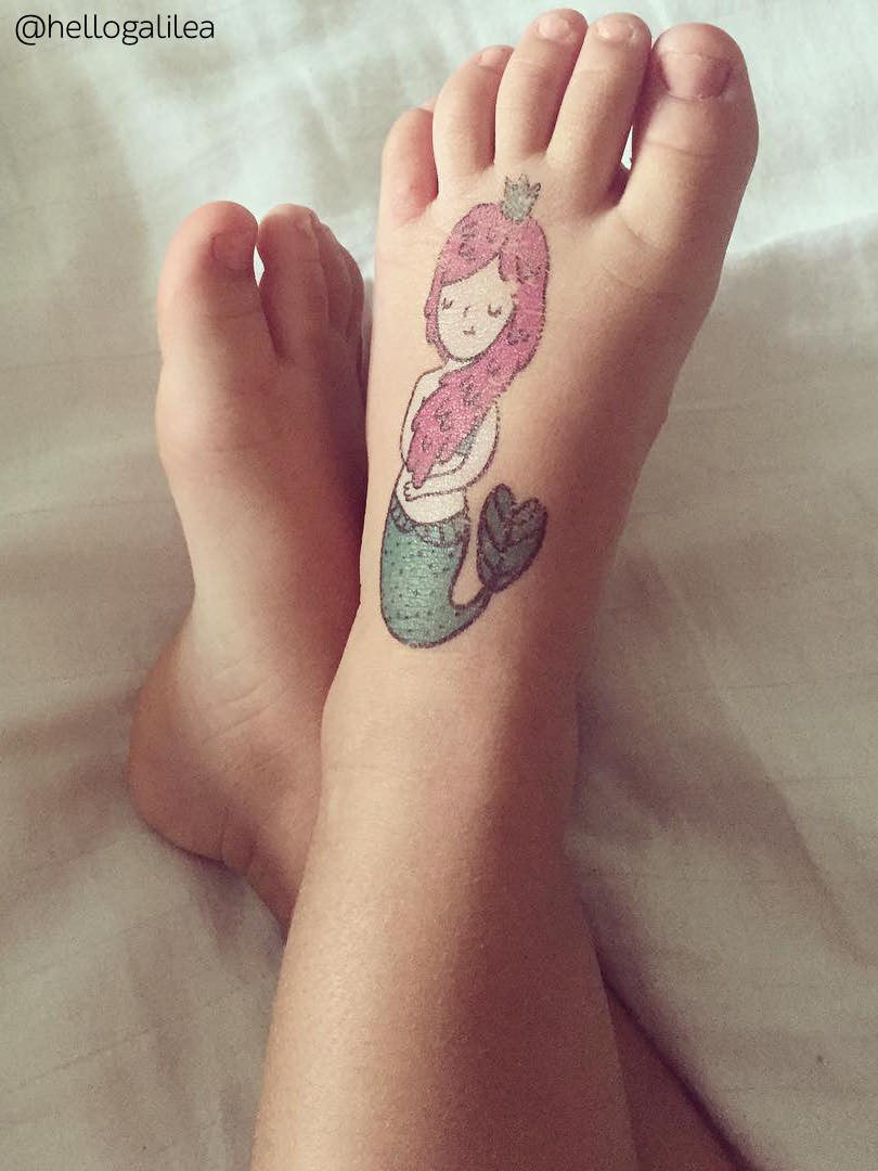 DUCKY STREET Kids Temporary Tattoo Little Mermaid