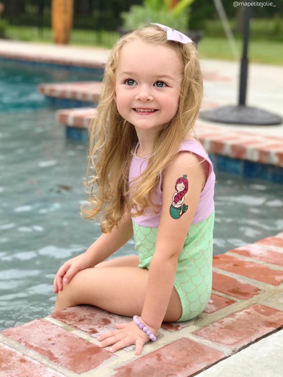 DUCKY STREET Kids Temporary Tattoo Little Mermaid