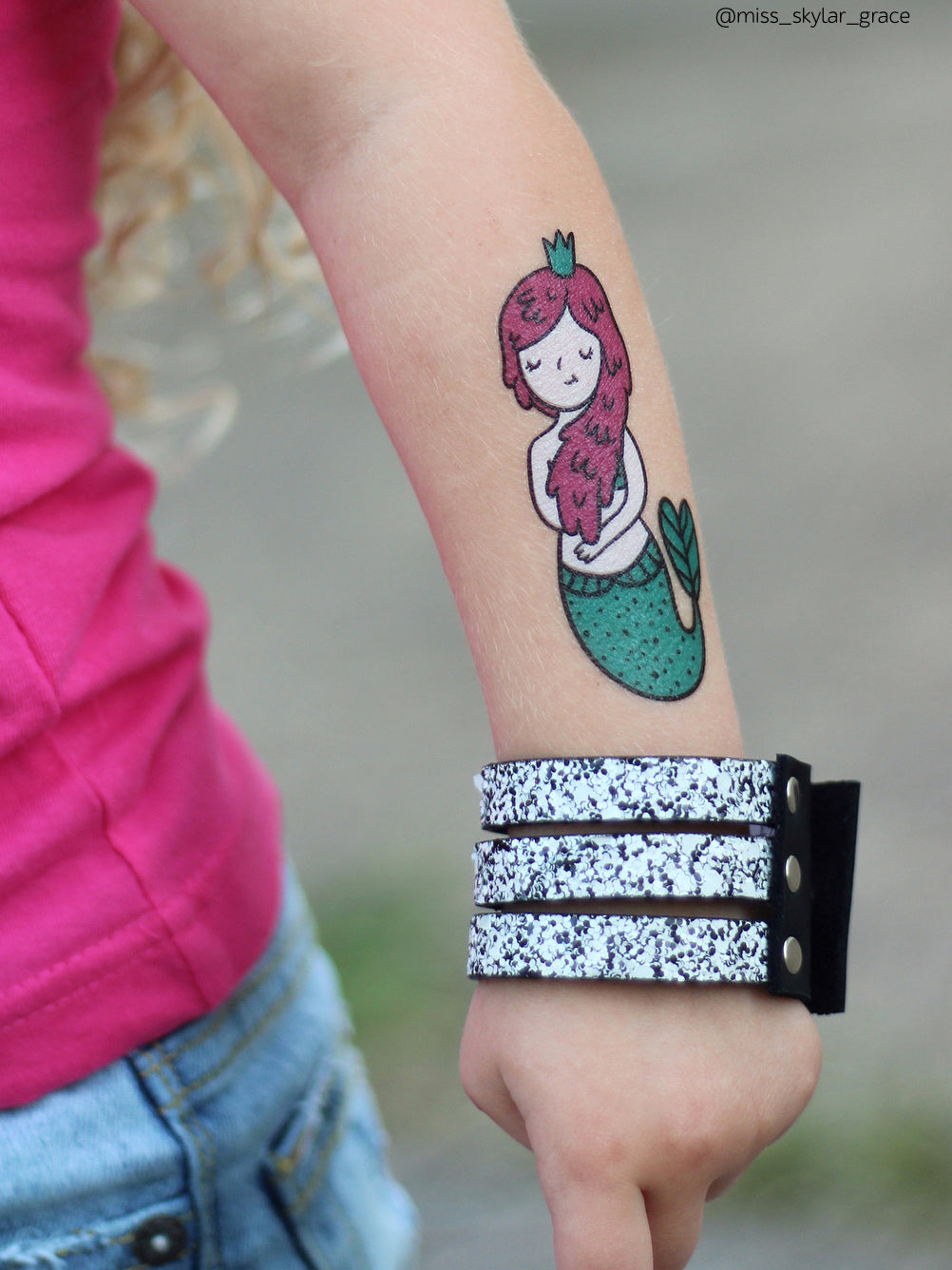 DUCKY STREET Kids Temporary Tattoo Little Mermaid
