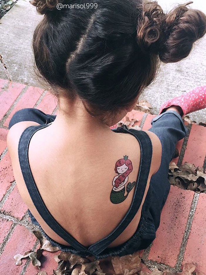 DUCKY STREET Kids Temporary Tattoo Little Mermaid