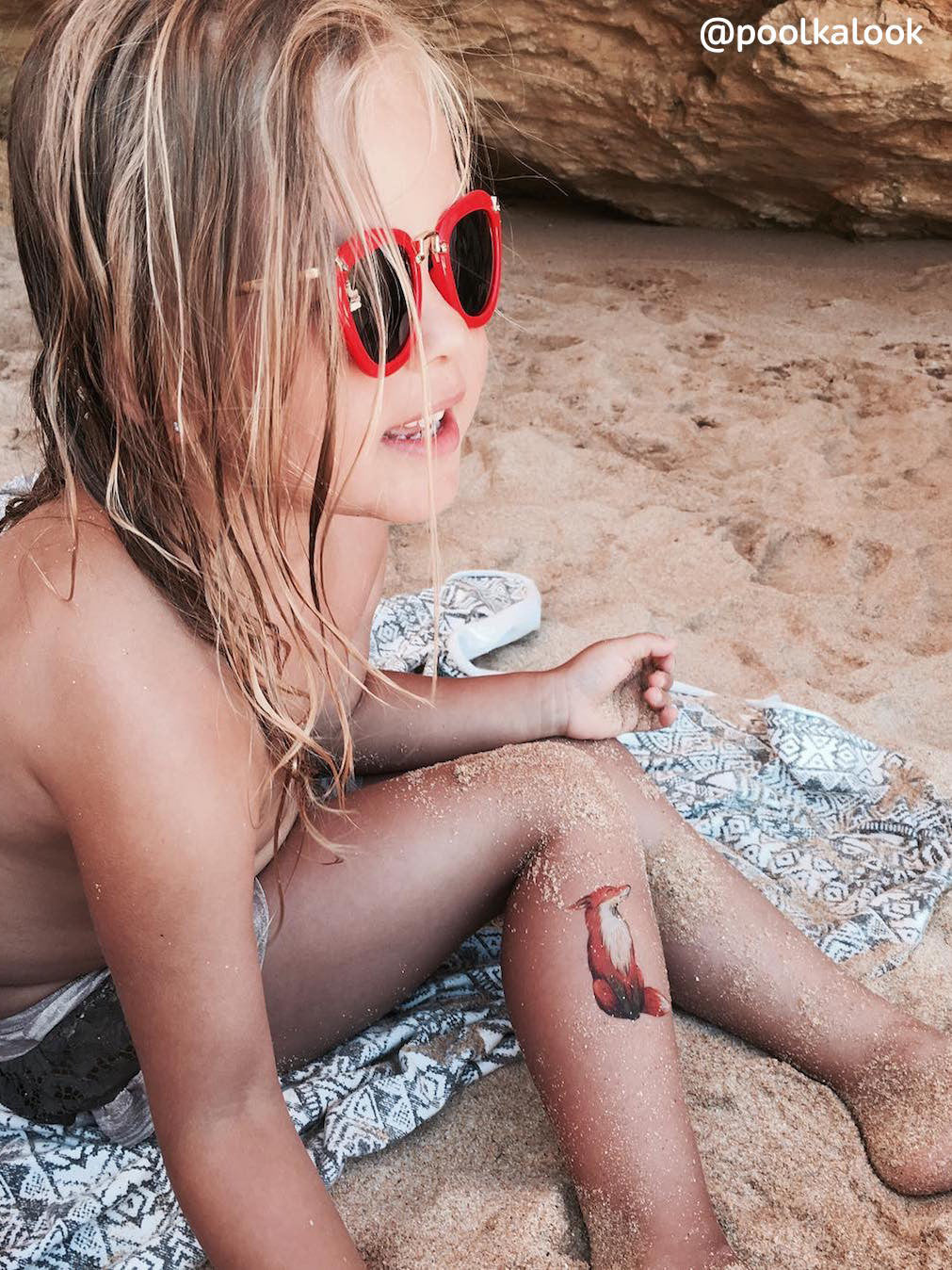 DUCKY STREET kids temporary Tattoo Fox designed by Swiejko - 5