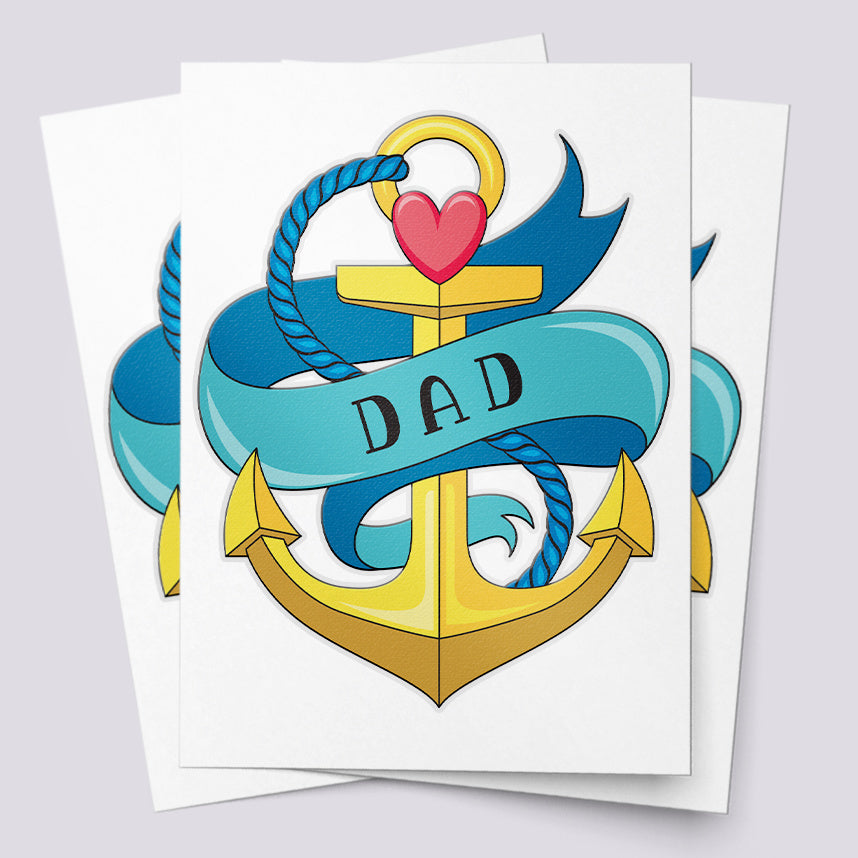 Papa Vatertag Tattoo mit Herz I love dad Stock Vector | Adobe Stock