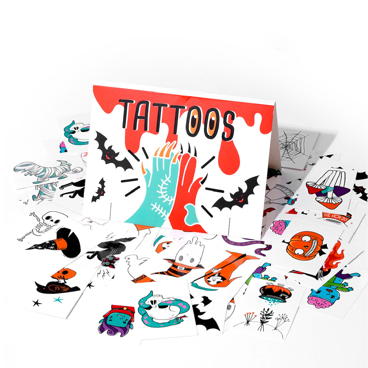 Halloween party pack of 100 temporary tattoos for kids