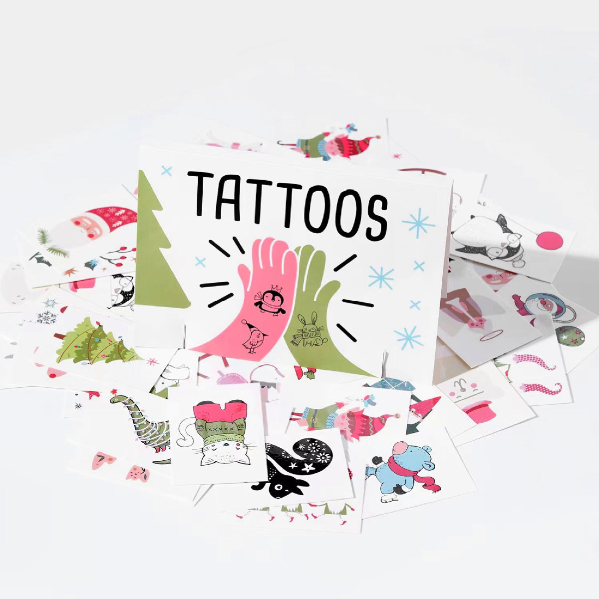 CHRISTMAS Party Pack of 100 Temporary Tattoos For Kids