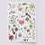 Flowers with heart temporary tattoo set