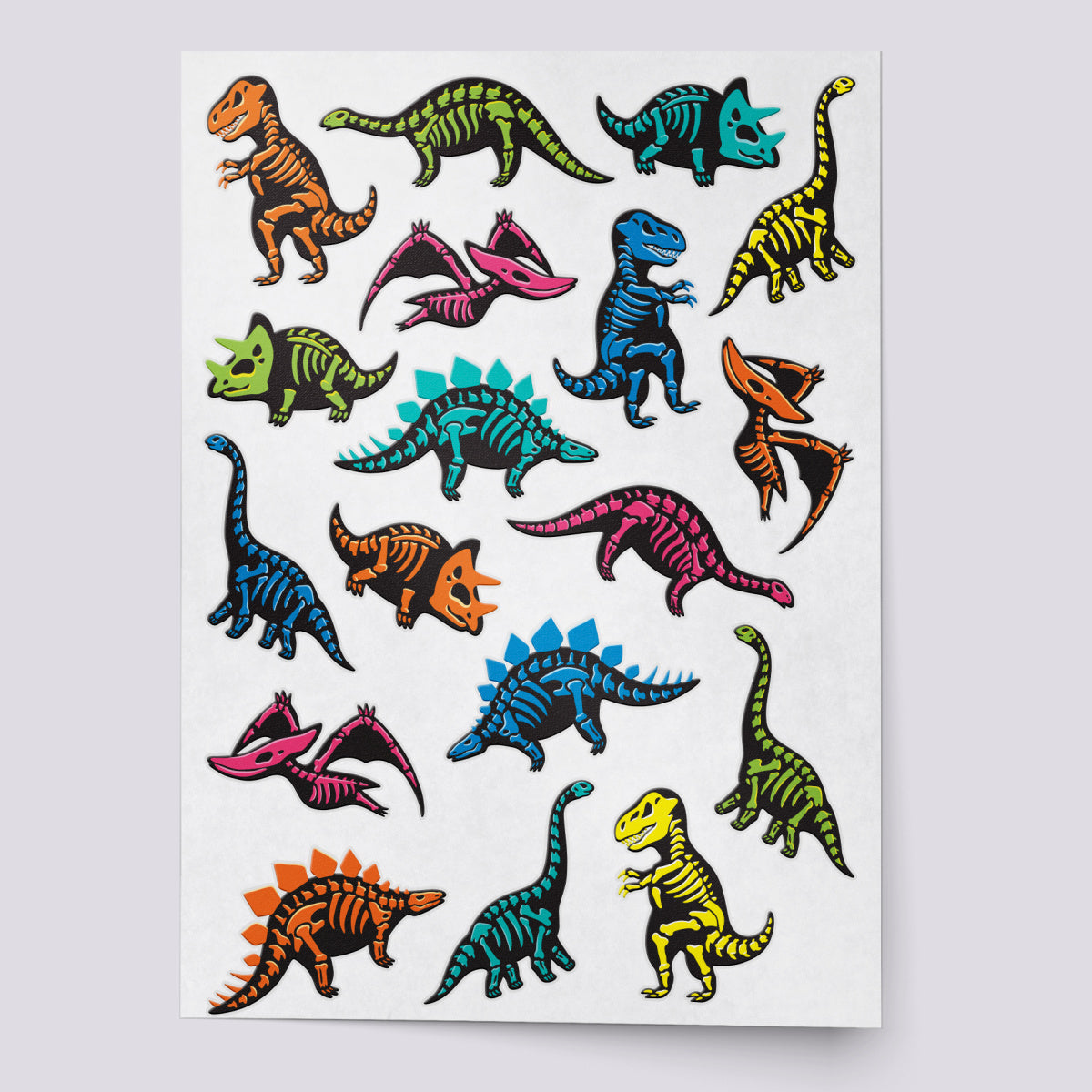 Temporary tattoos "Dino skeletons"