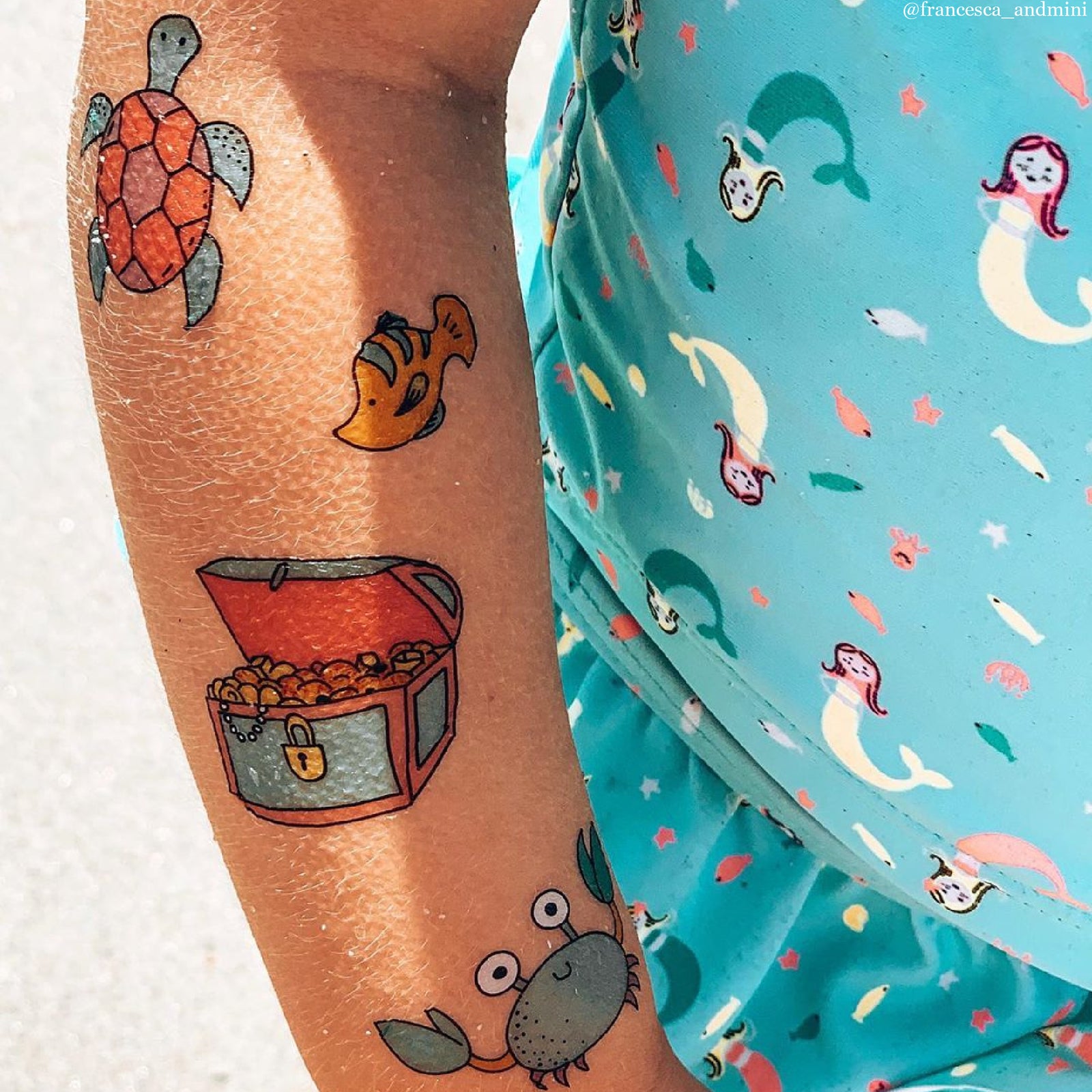 Under the Sea temporary tattoo set