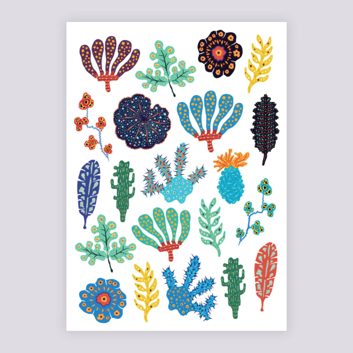 Magic plants temporary tattoo set