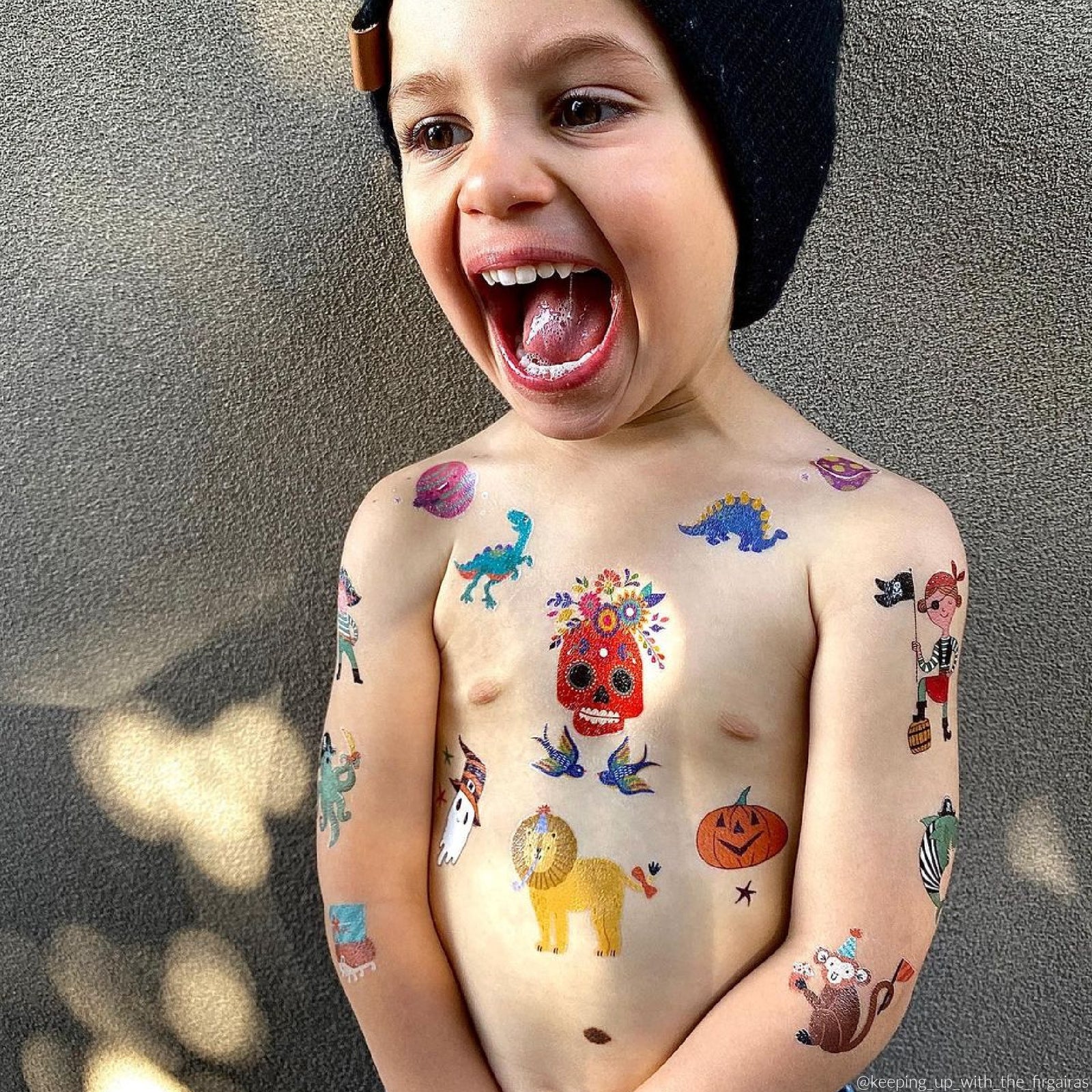Whimsical «Animal Parade» Temporary Tattoos for Kids