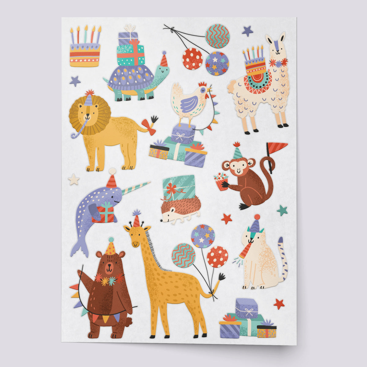 Whimsical «Animal Parade» Temporary Tattoos for Kids