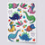 Christmas Dinosaurs temporary tattoo festive set