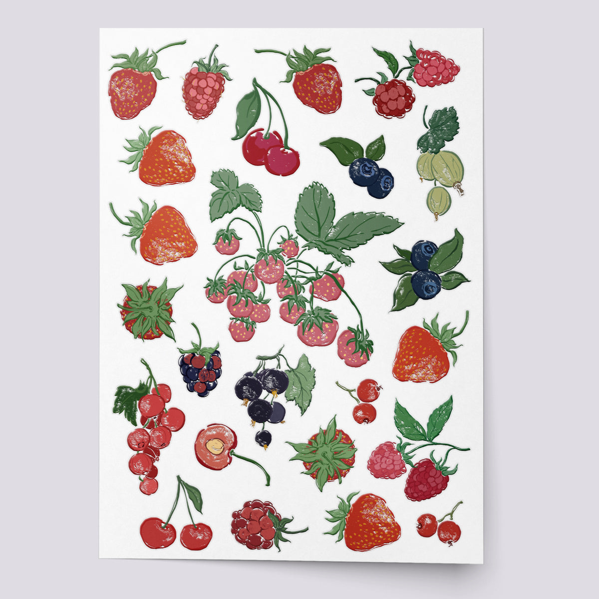 Temporary tattoos of various berries.