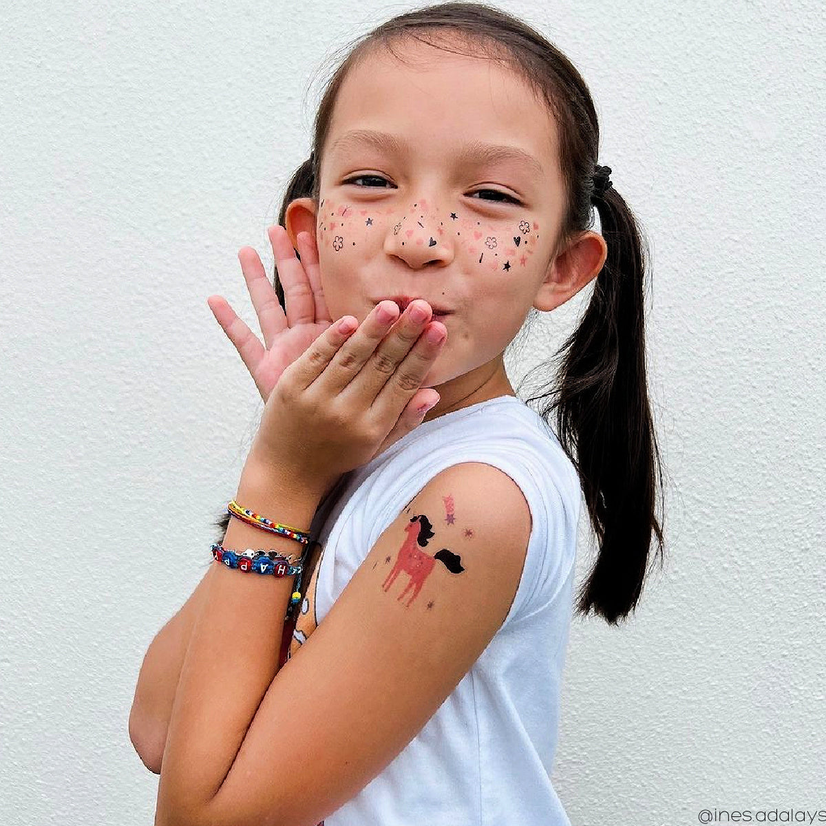 Pink Unicorns temporary tattoos