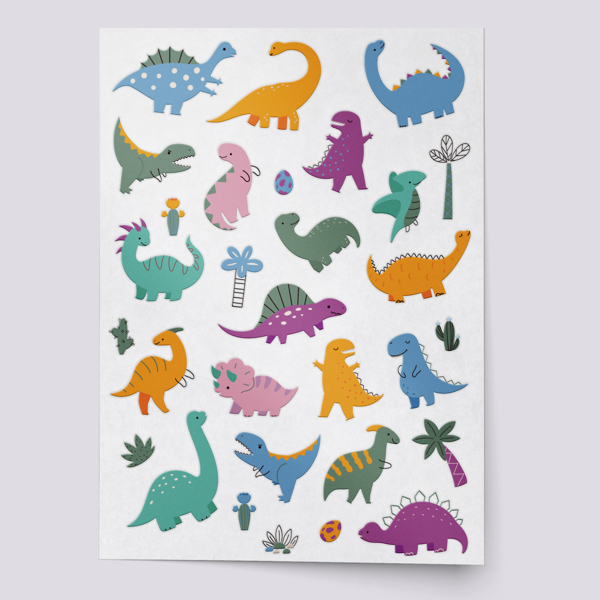 Dinosaur party temporary tattoo set