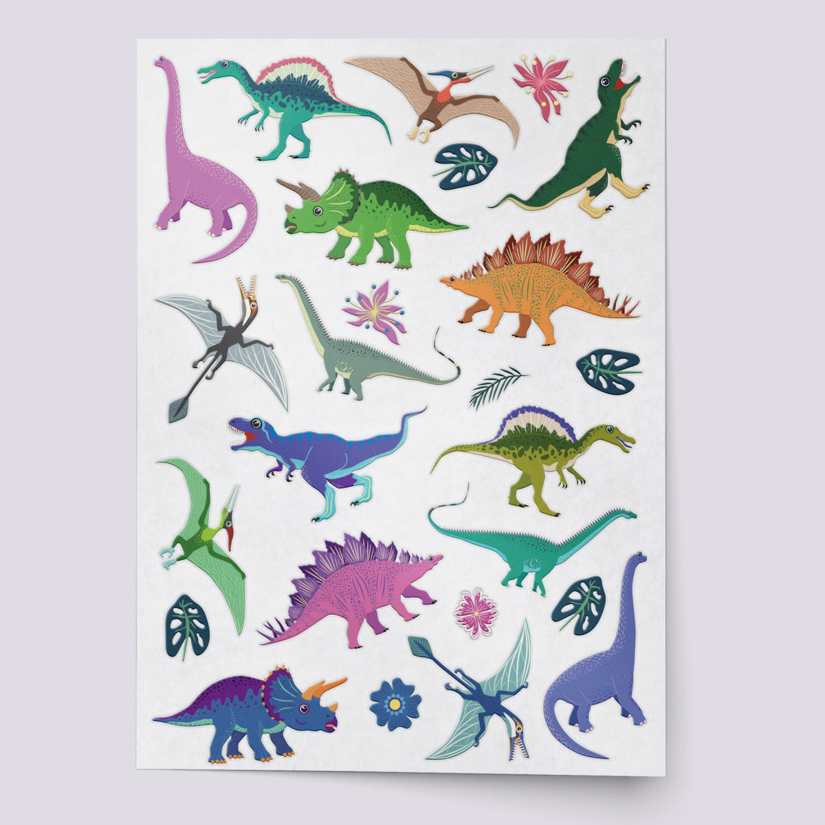 Dinosaurs temporary tattoo set