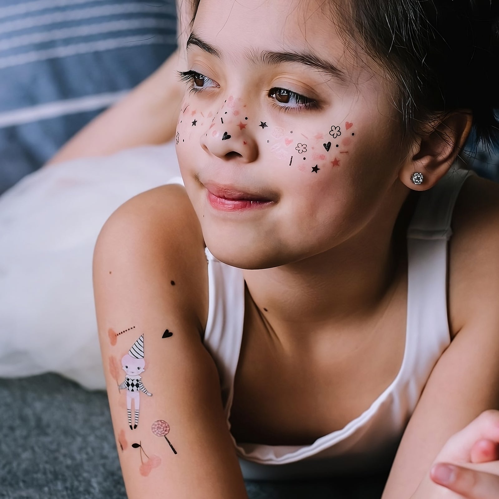 Pink party temporary tattoo set