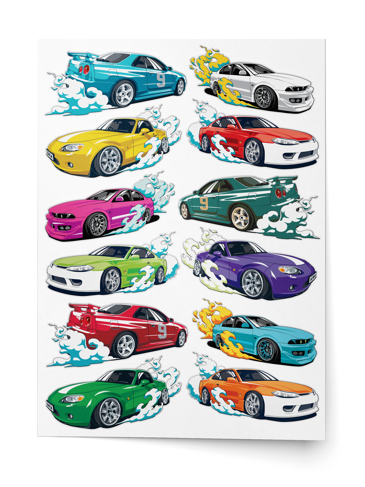 Cars and Vehicles Tattoo Bundle