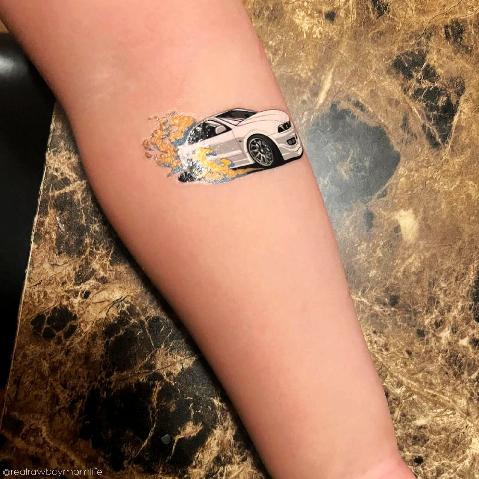 Drift Cars Temporary Tattoo Set