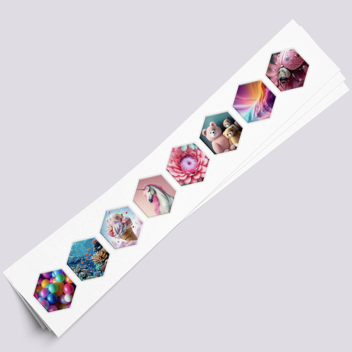 Pink Hexagons Band Temporary Tattoos