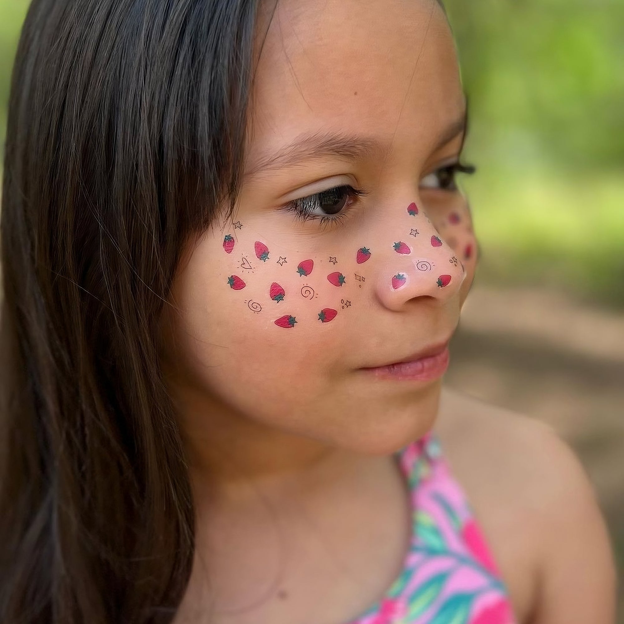 Strawberries freckles temporary tattoos