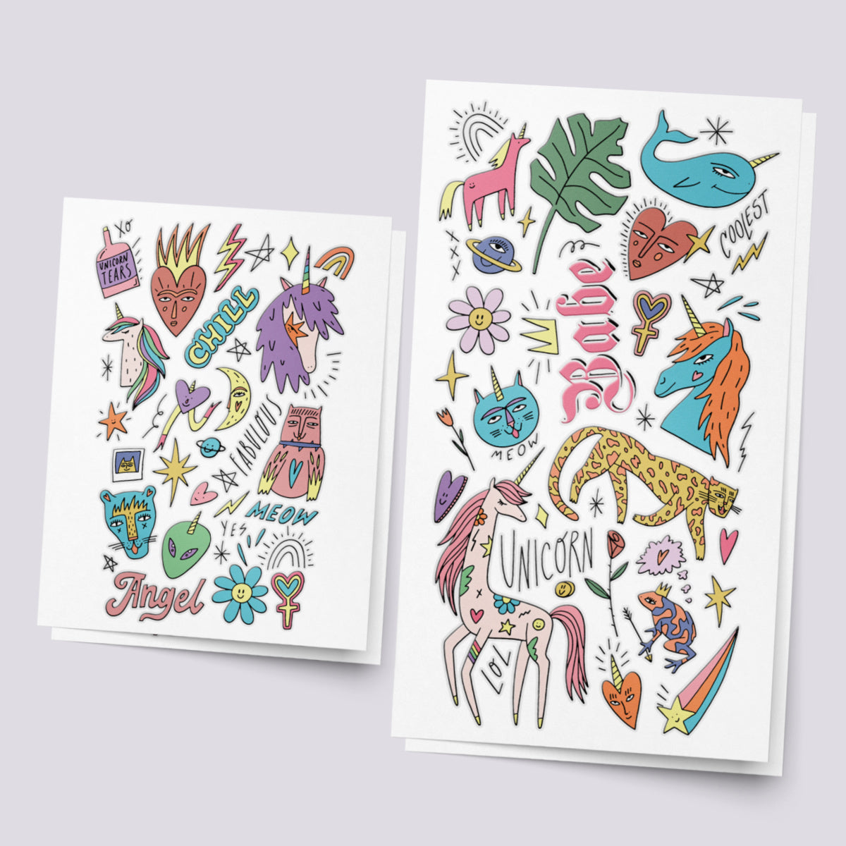 Magical «Babe» Full Sleeve Temporary Tattoo for Kids