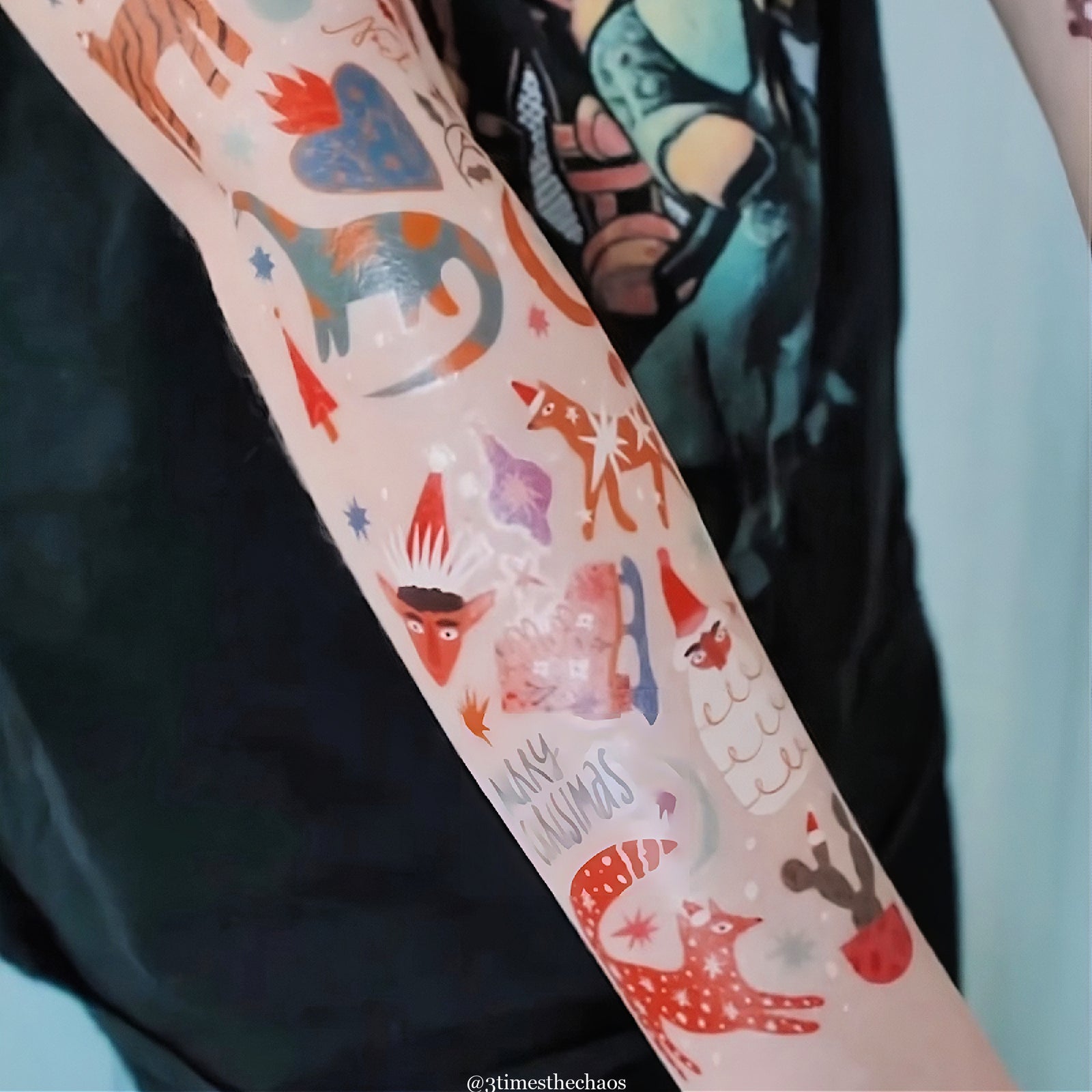 Christmas full sleeve temporary tattoo for kids
