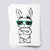Rad Rabbit with Sunglasses Temporary Tattoo
