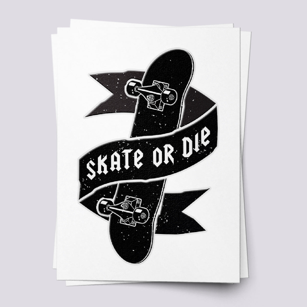 Skate or Die Temporary Tattoo - Bold Skateboarding Fun for Kids