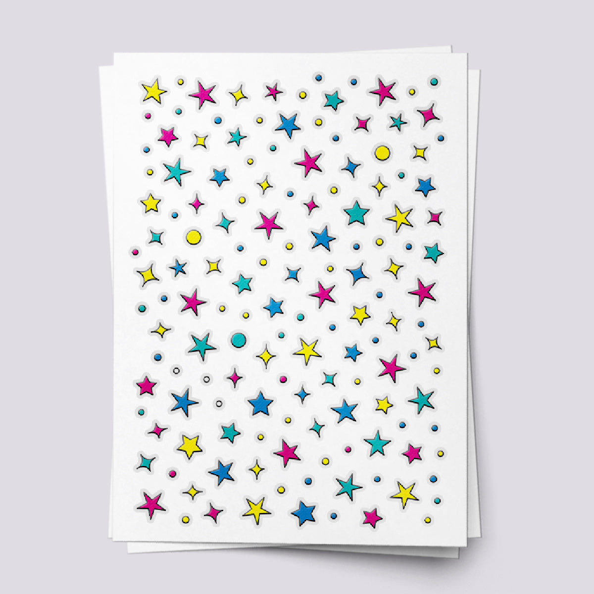 Colorful Star Freckles Temporary Tattoos