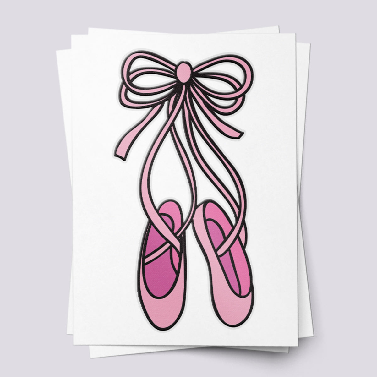 Pointe Ballet Shoes Temporary Tattoos for Kids