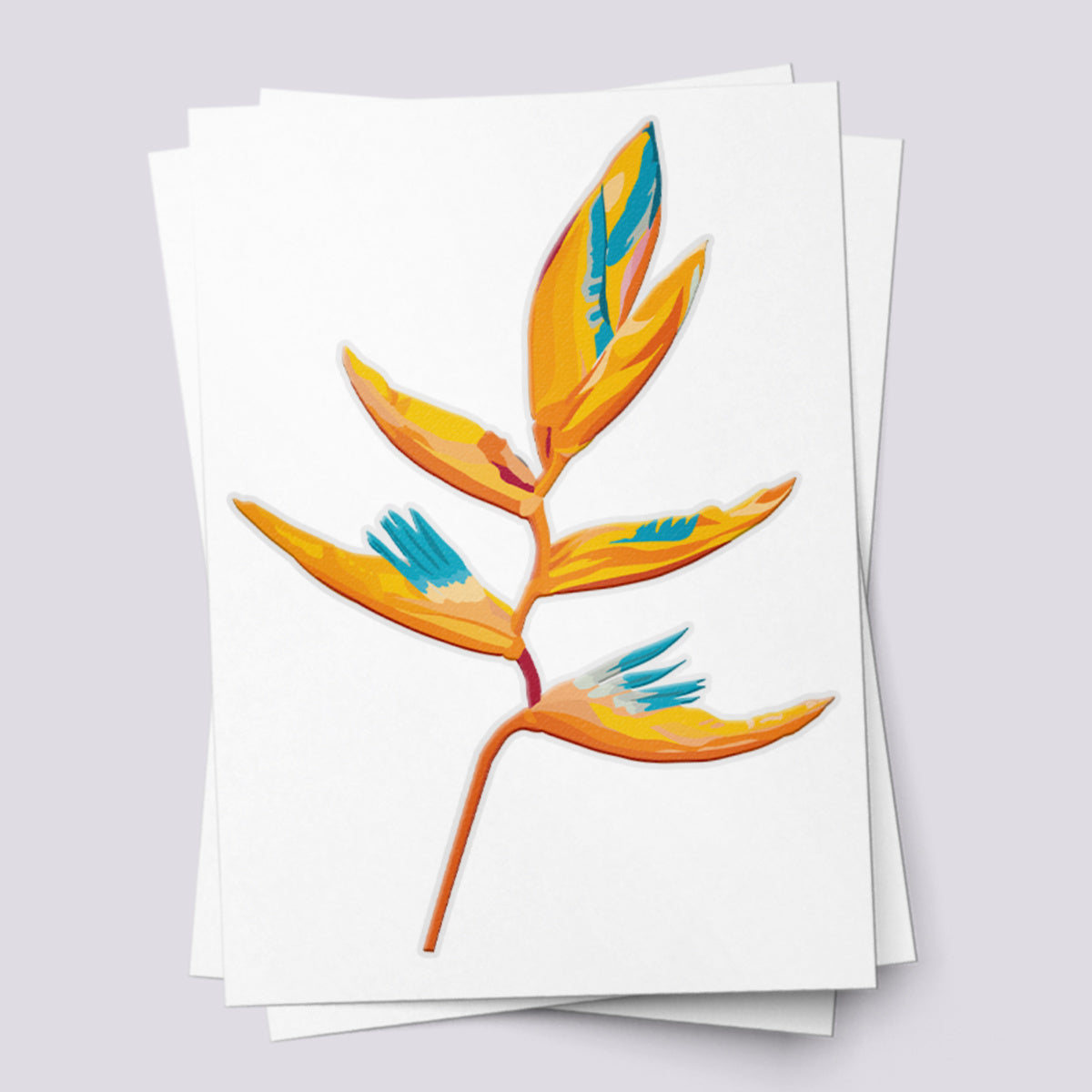 Heliconia Temporary Tattoos - Exotic Party Designs for Kids