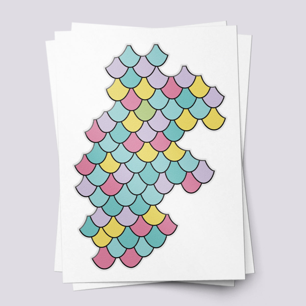 Colorful Mermaid Scales Temporary Tattoos - Perfect for Party Fun