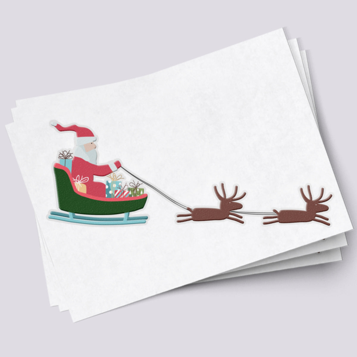 Santa&#39;s Reindeer Sleigh Temporary Tattoos - Holiday Party Magic