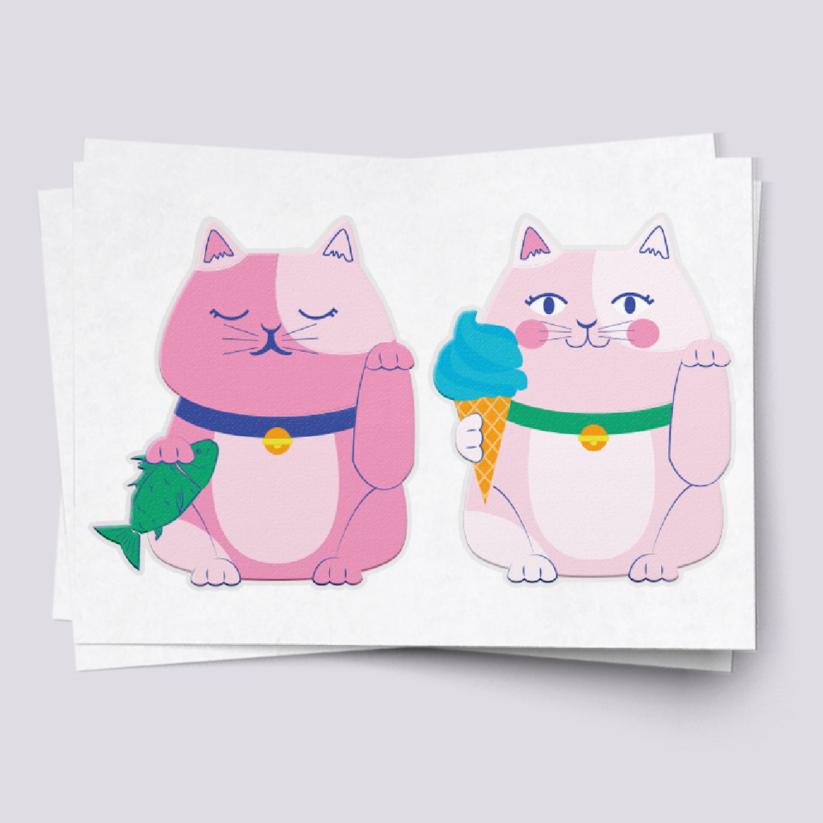 Maneki-neko Temporary Tattoos - Lucky Fun for Every Party