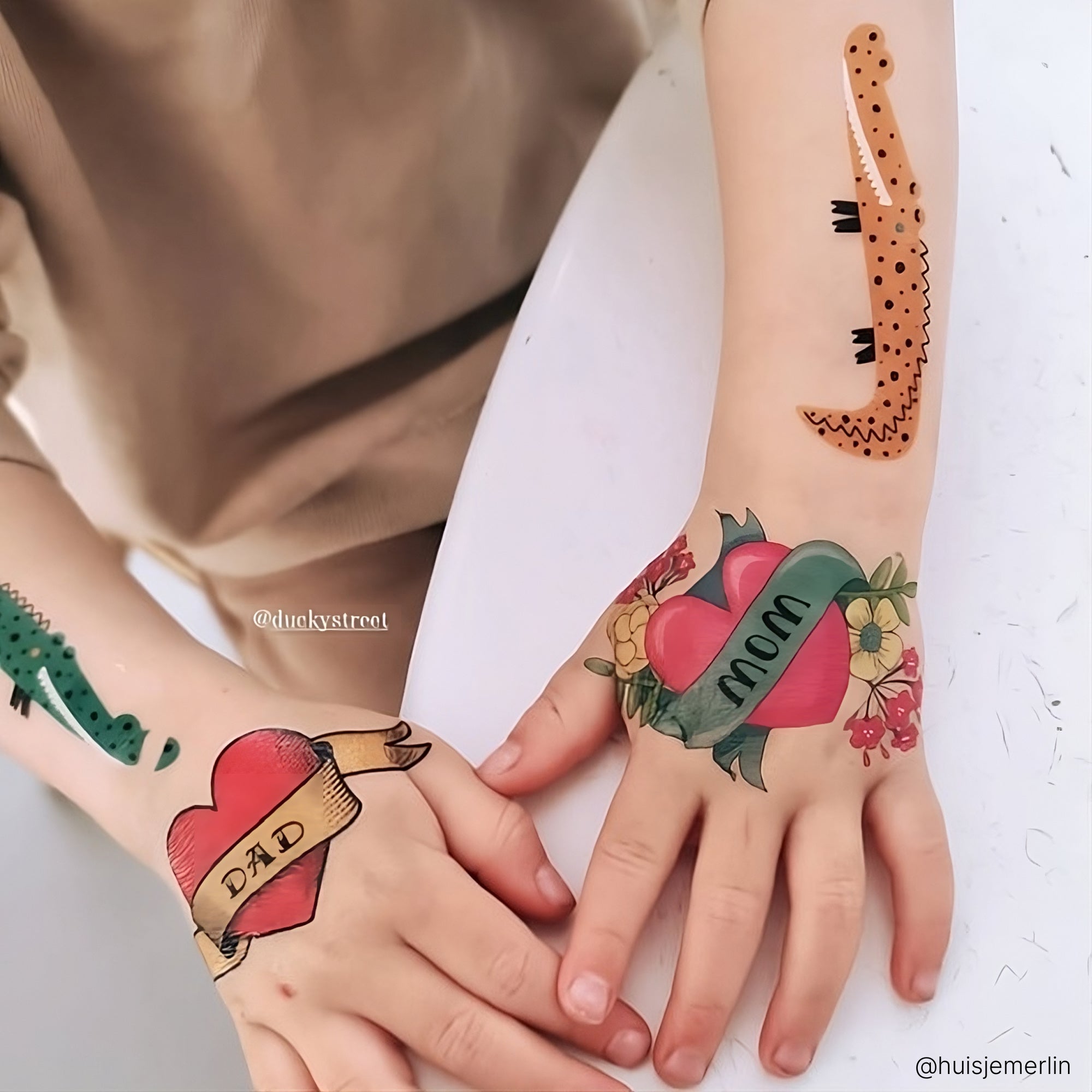 SURMUL Mom Dad With Family Tattoo Temporary Tattoo Stickers For Male And  Female Fake Tattoo Waterproof Tattoo body Art : Amazon.in: Beauty