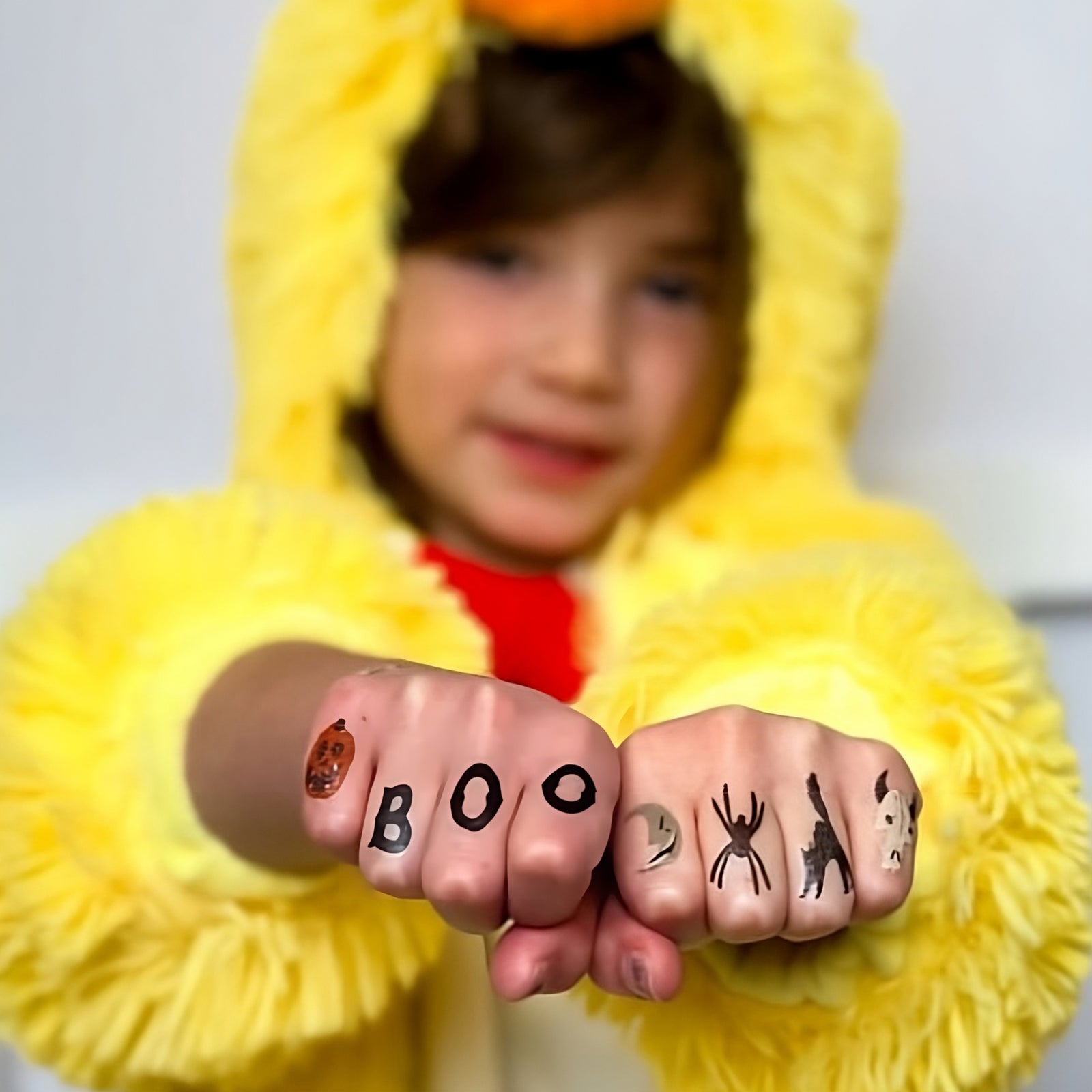 Tiny BOO! Halloween Knuckle Temporary Tattoos for Kids