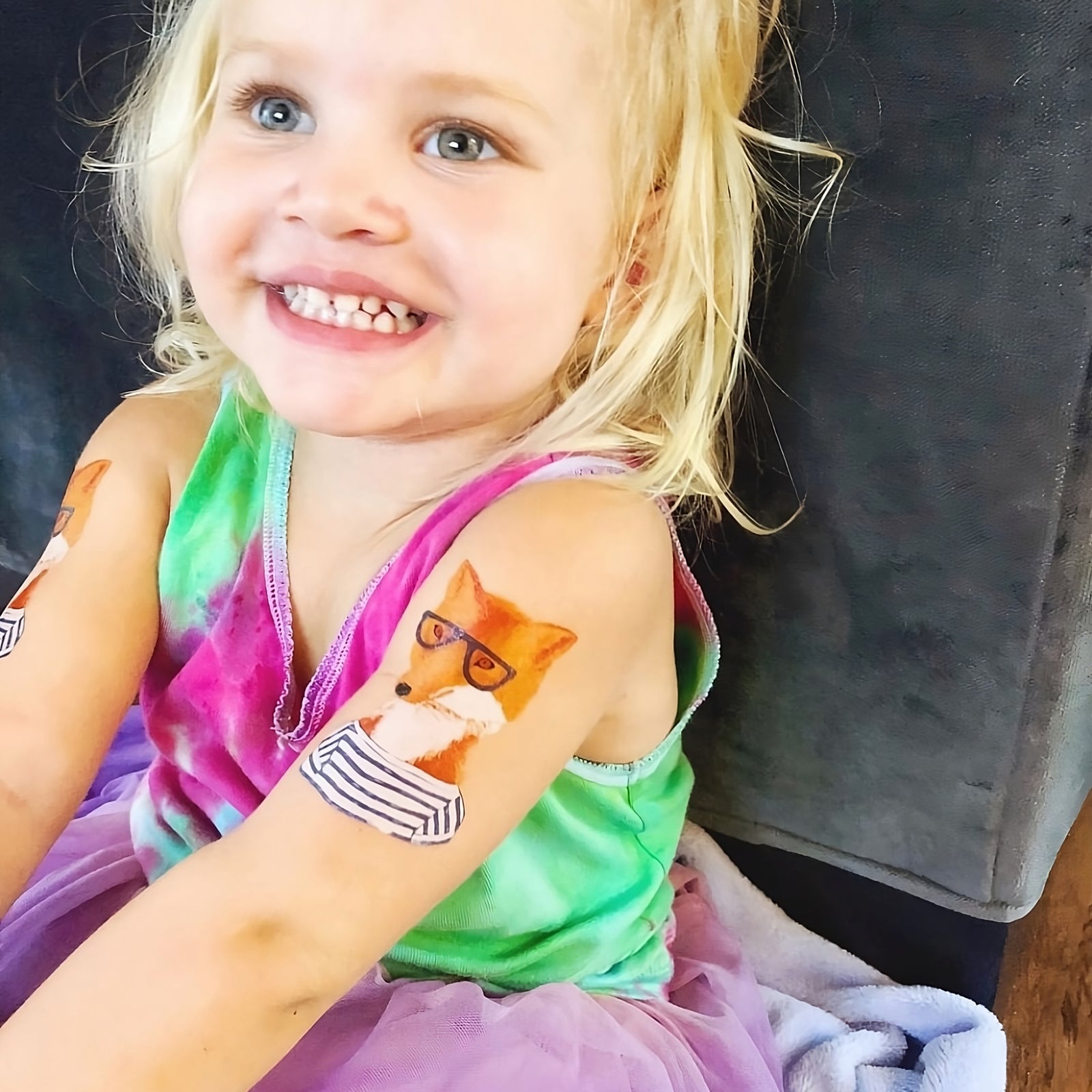 Hipster Sailor Fox Temporary Tattoos - Trendy Fun for Kids Parties