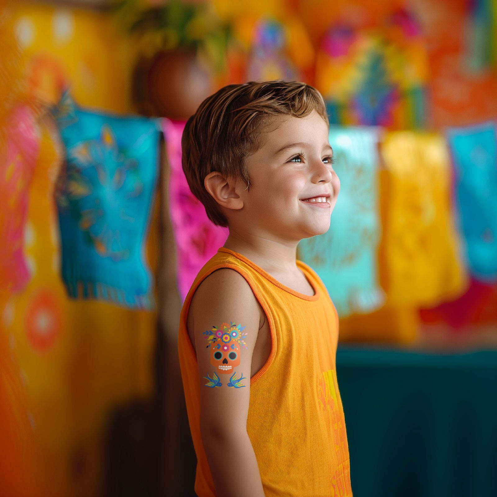 Sugar Skull Temporary Tattoo - Celebrate with Style