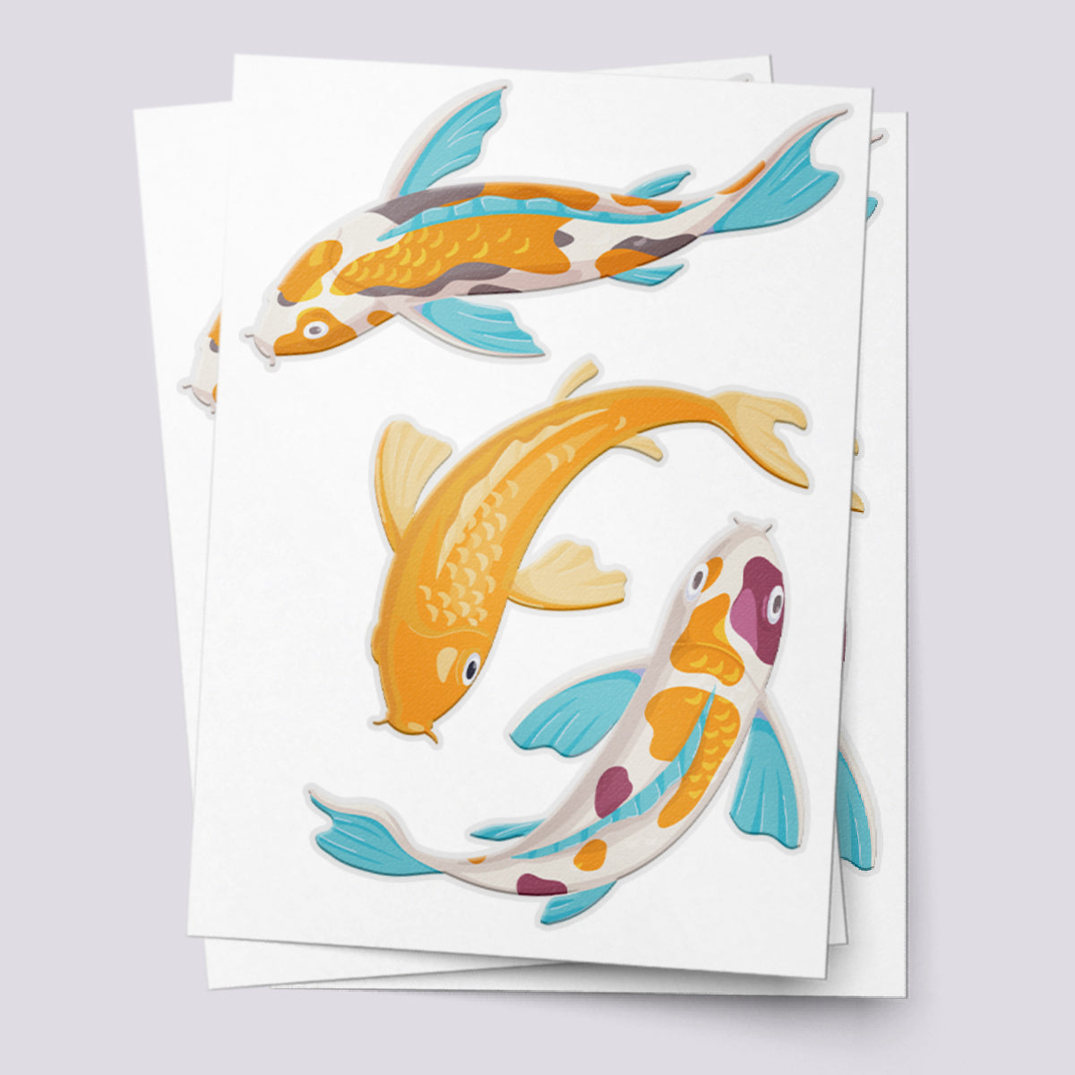 Koi Carps Temporary Tattoos for Aquatic Party Fun