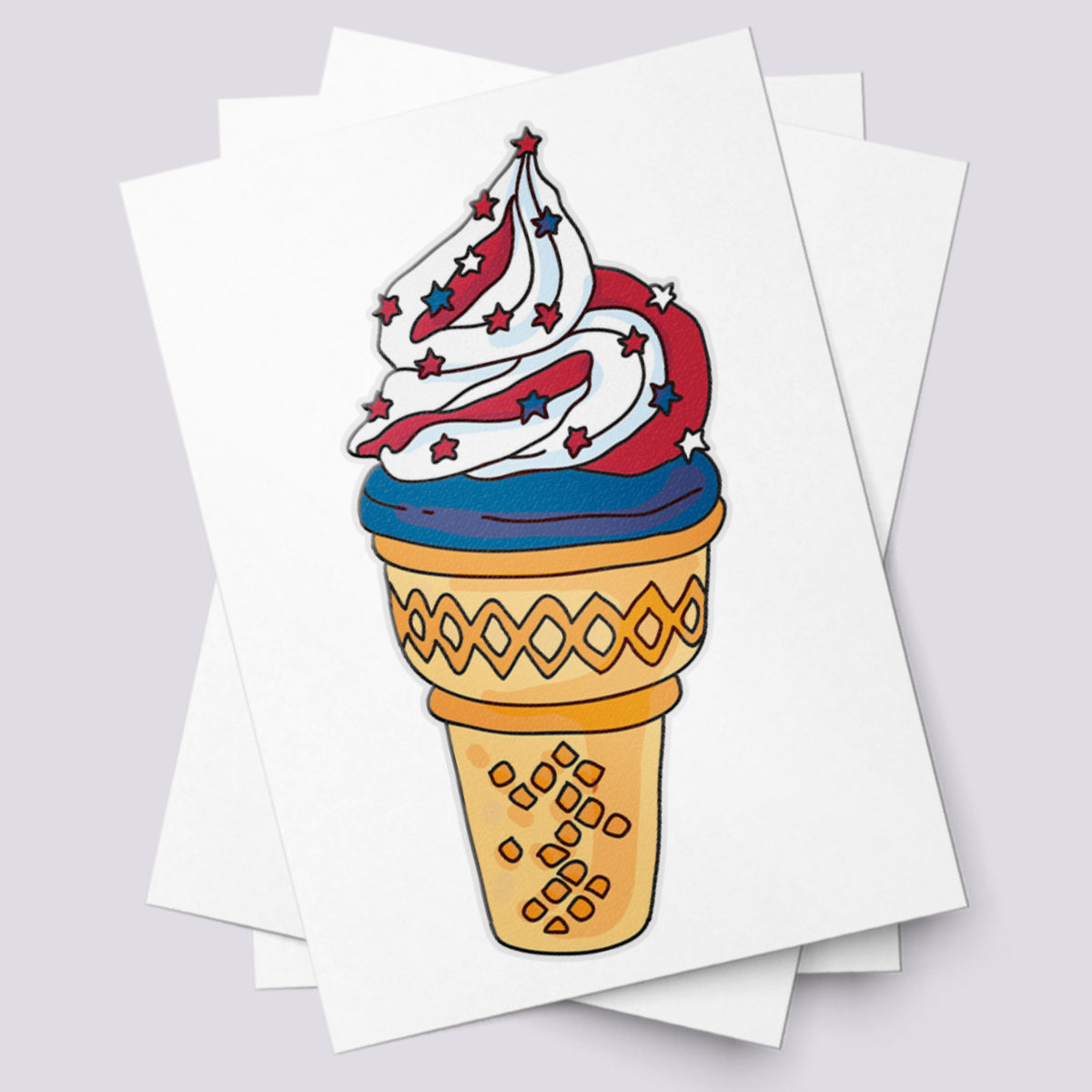 Patriotic soft serve